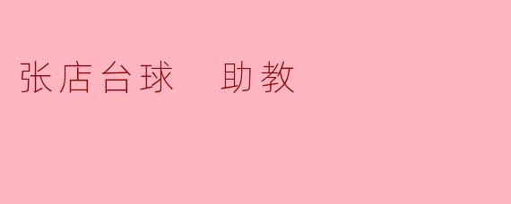 张店台球助教主要负责什么工作？